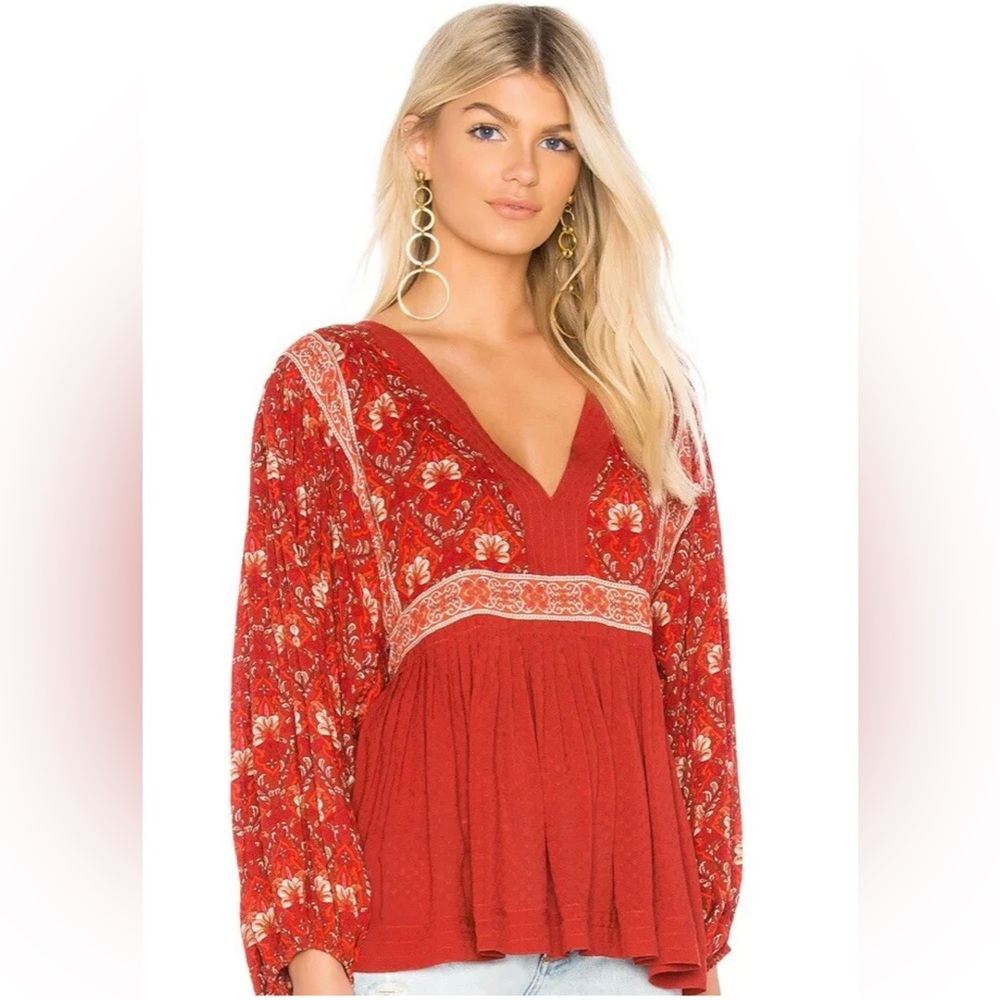 Spell & the Gypsy Jewel Smock Blouse New with Tags size L Large